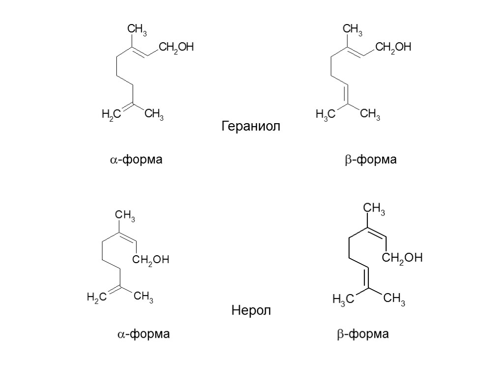 Гераниол Нерол -форма -форма -форма -форма